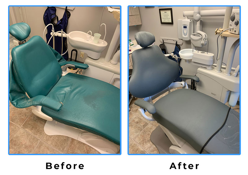Admiral Canvas Co | Before and After Dentist Chair Syracuse, NY